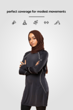 Shop Themis Modest Activewear T-shirt in black online